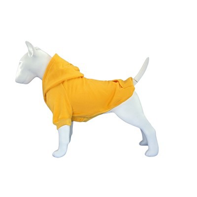 Keltainen koiran huppari